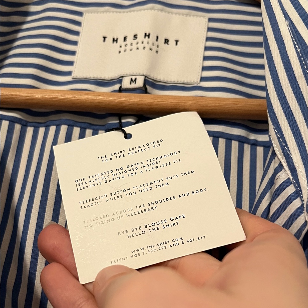 Theshirt Navy and White Striped Button-Up Blouse - Picture 2 of 2